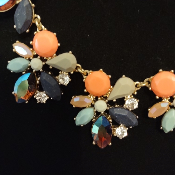Vintage J Crew Colorful Statement Necklace - Picture 7 of 9